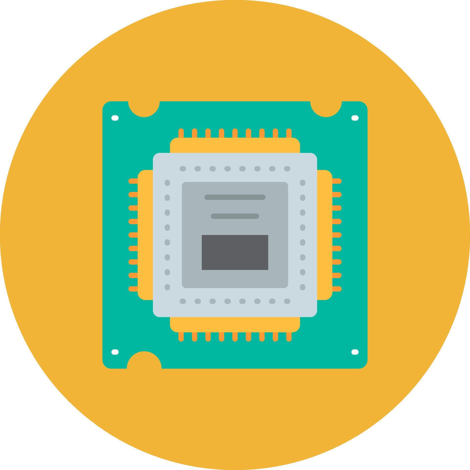 Processor Flat Circle Icon 37141629 Vector Art at Vecteezy