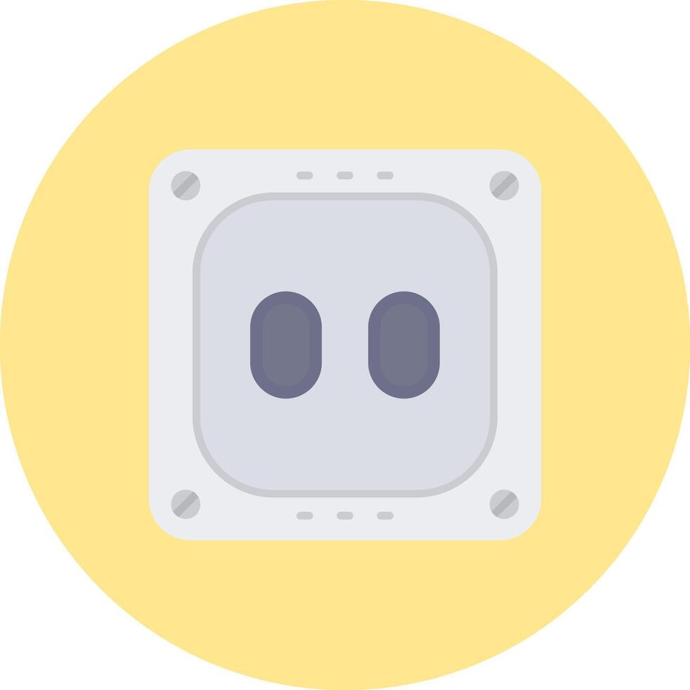 Socket Flat Circle Icon vector