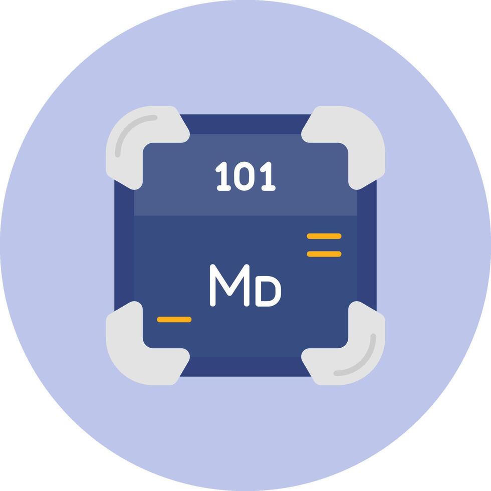 Mendelevium Flat Circle Icon vector