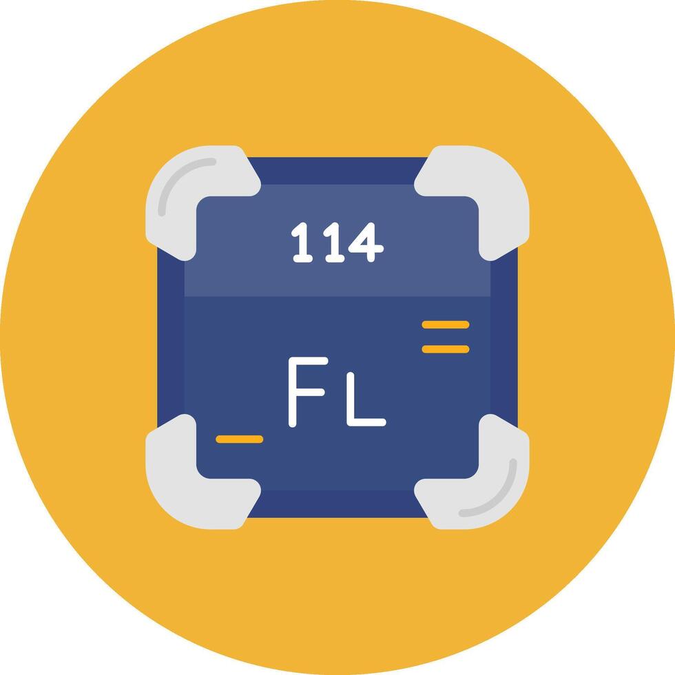 Flerovium Flat Circle Icon vector