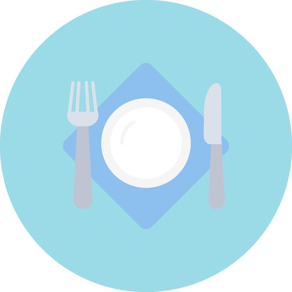 Cutlery Flat Circle Icon vector