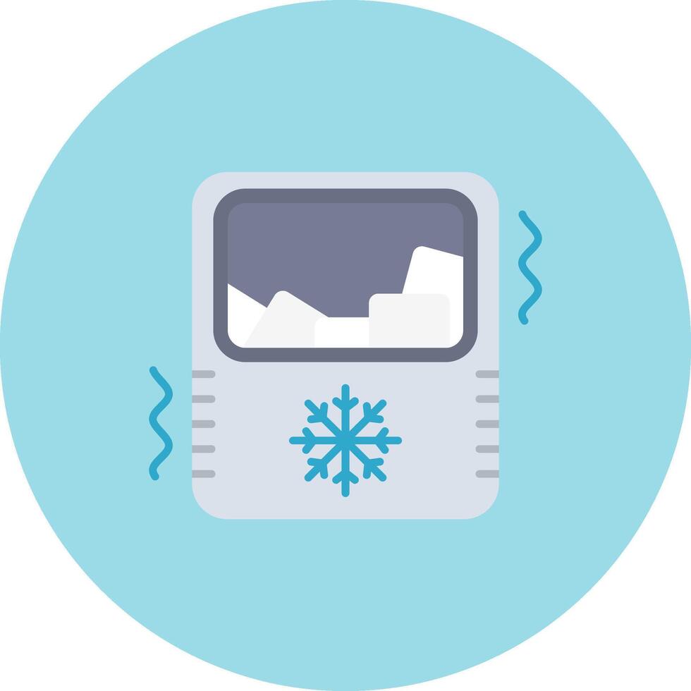 Ice maker Flat Circle Icon vector
