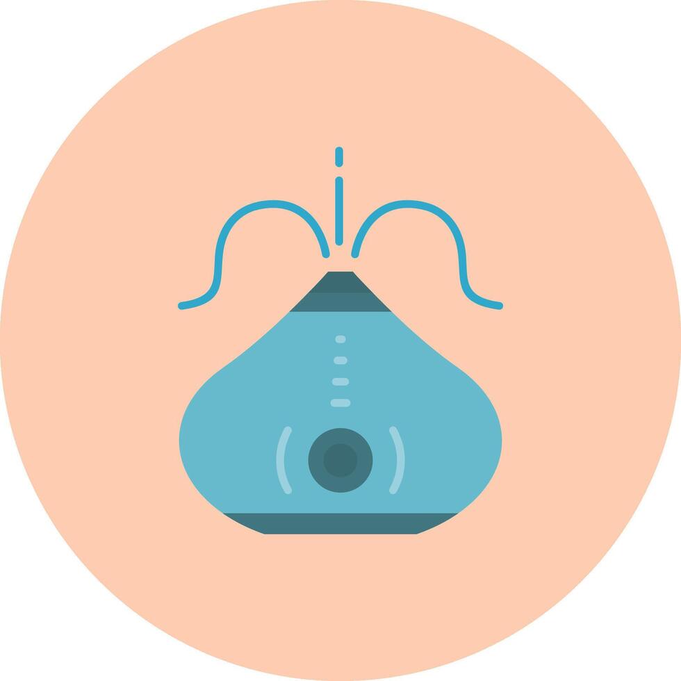 humidificador plano circulo icono vector