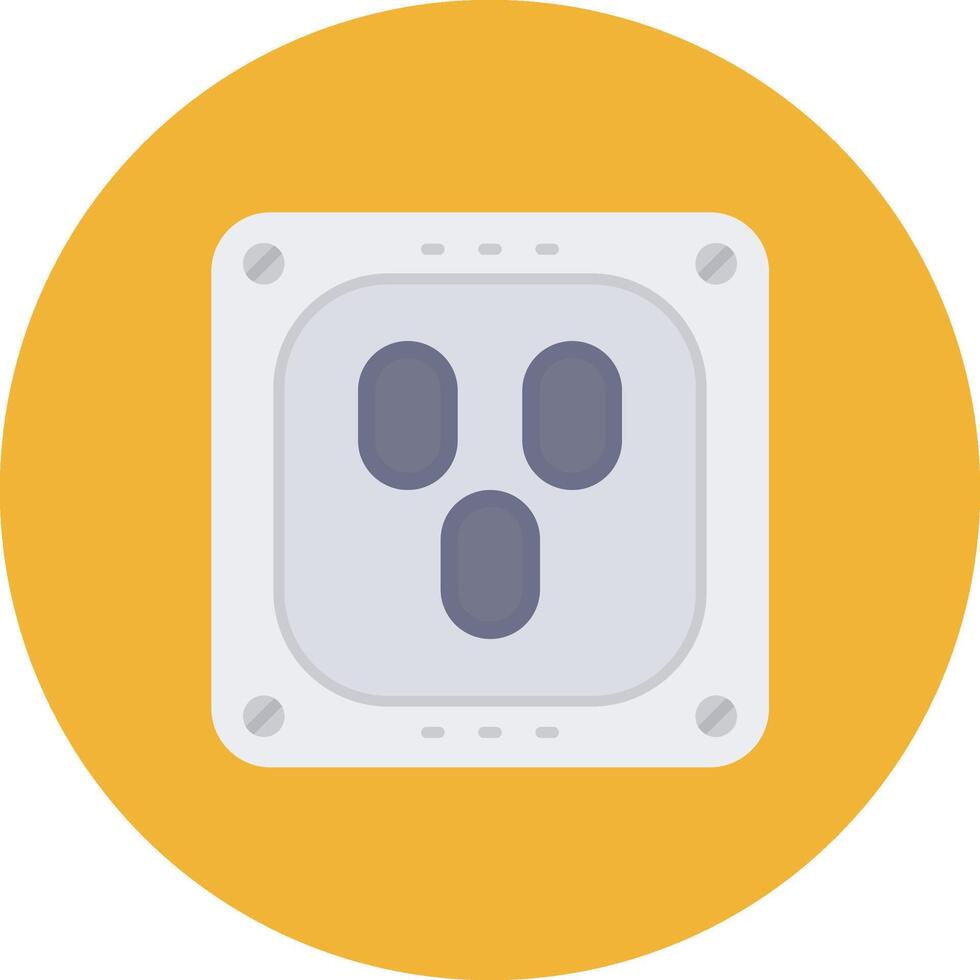 Outlet Flat Circle Icon vector