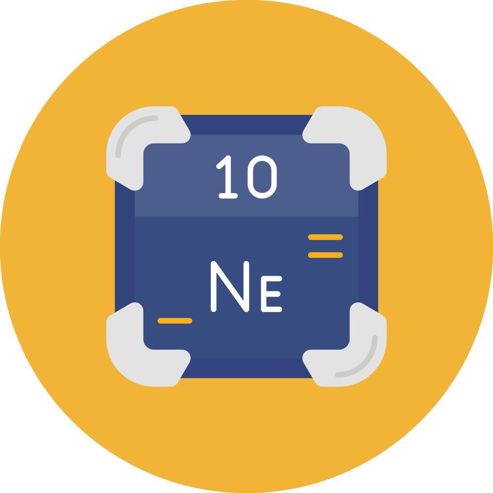 Neon Flat Circle Icon vector