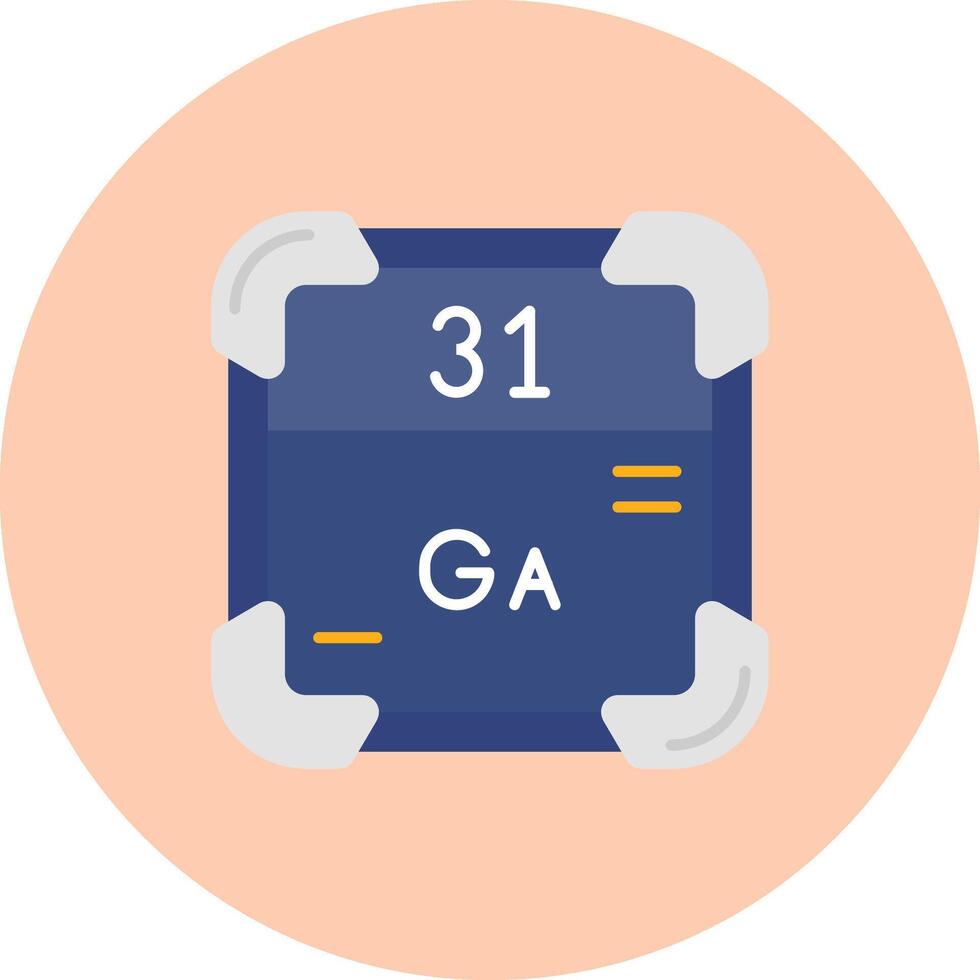 Gallium Flat Circle Icon vector