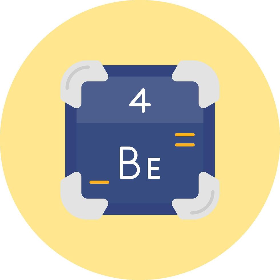Beryllium Flat Circle Icon vector