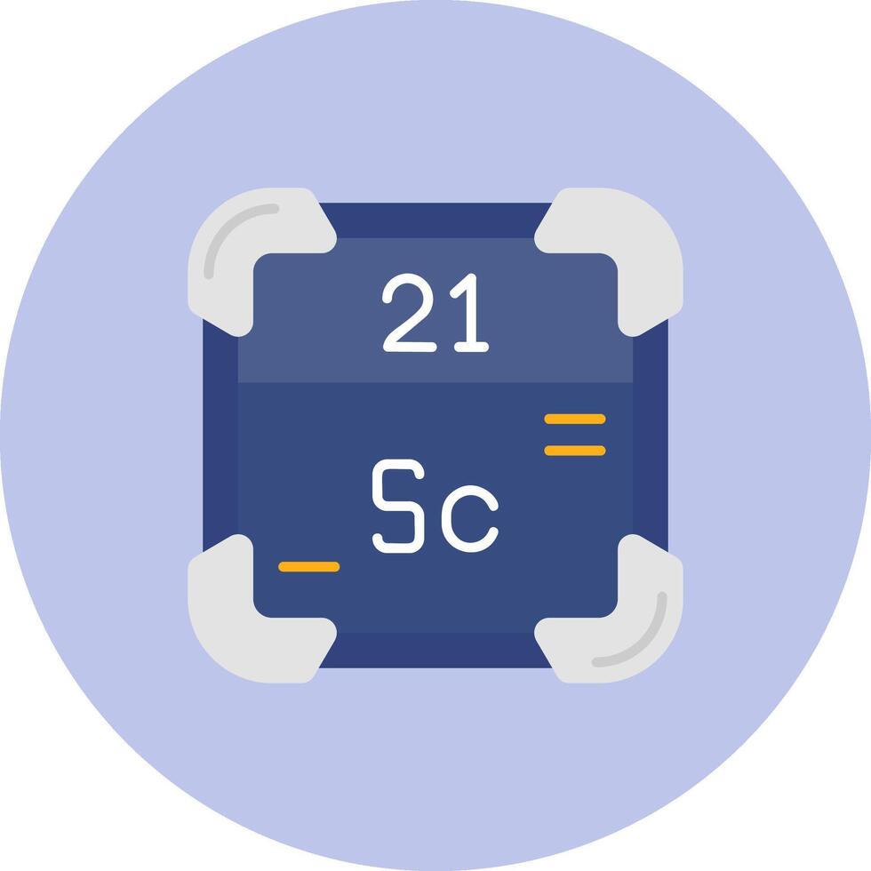 Scandium Flat Circle Icon vector
