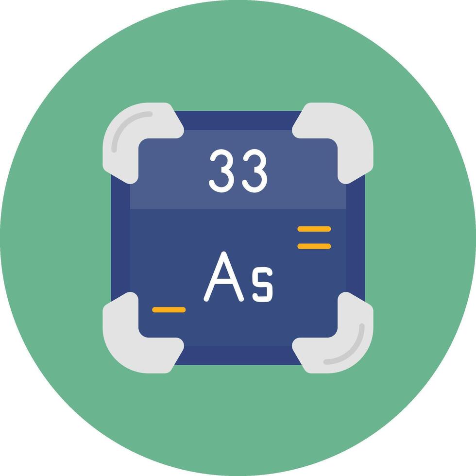 arsénico plano circulo icono vector