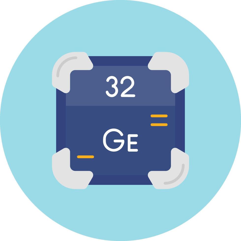 Germanium Flat Circle Icon vector