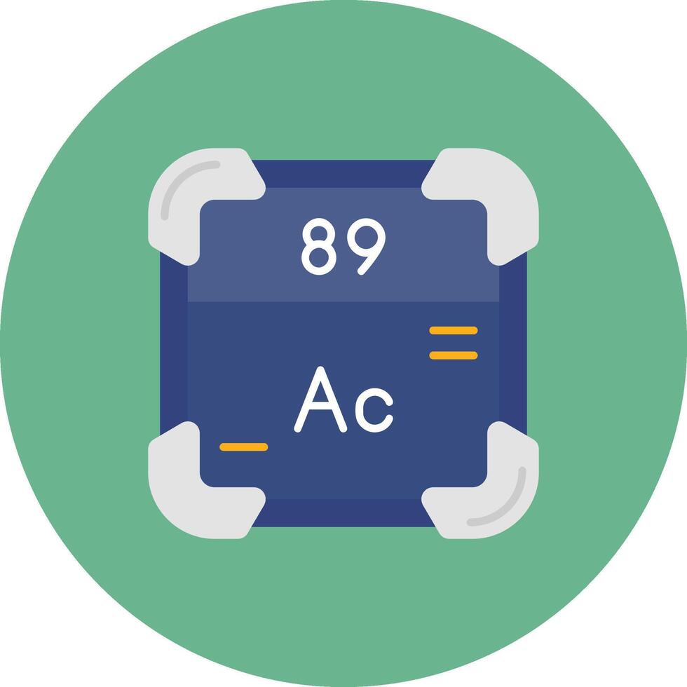 Actinium Flat Circle Icon vector