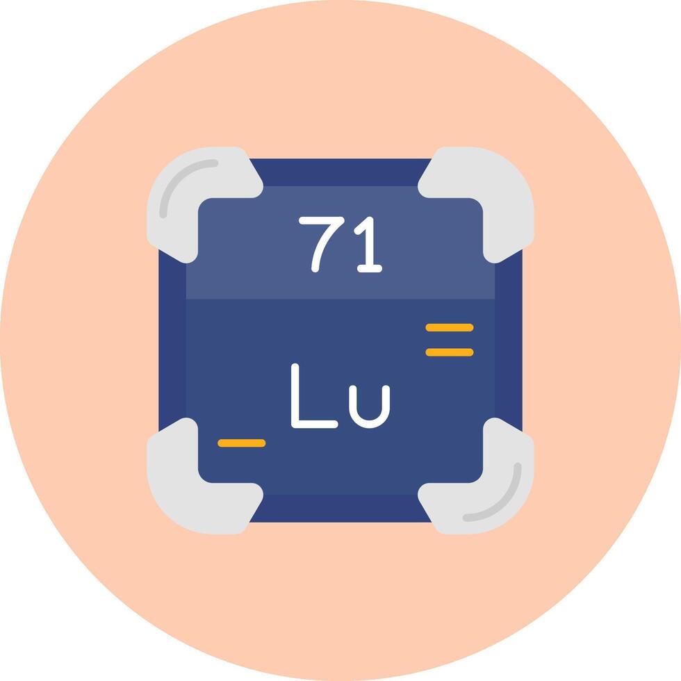 Lutetium Flat Circle Icon vector