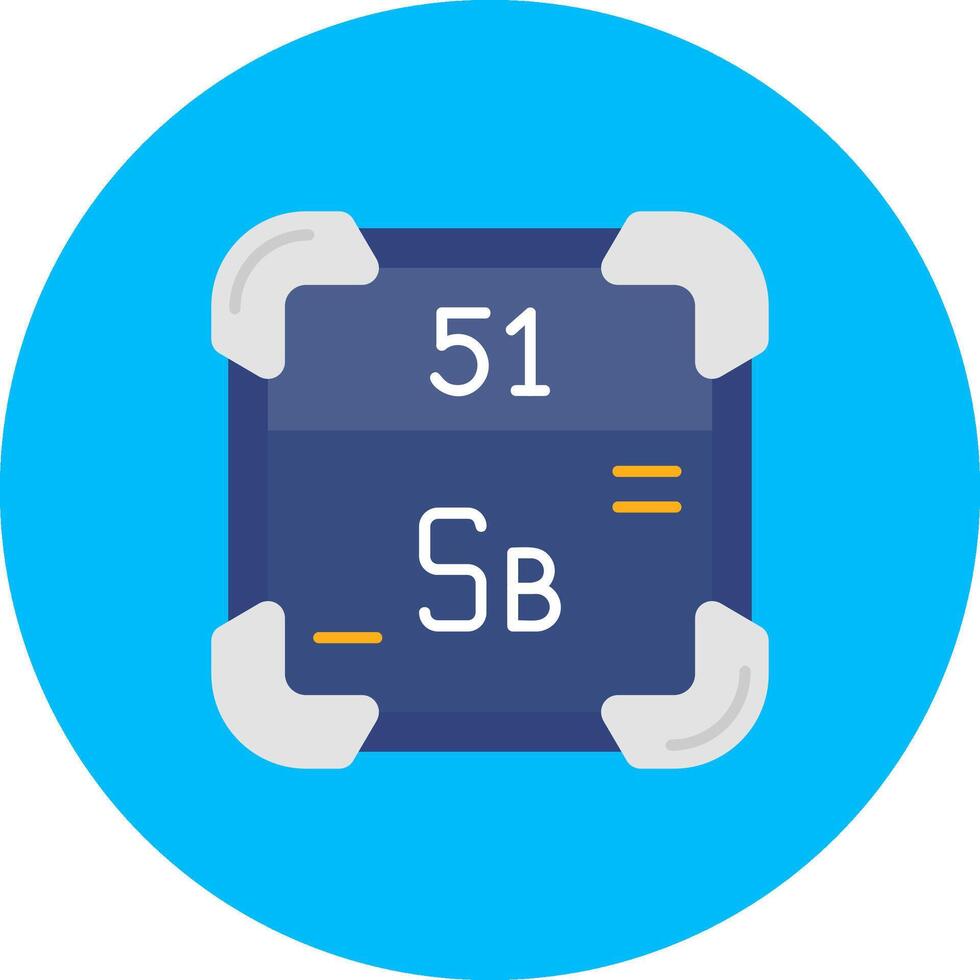 antimonio plano circulo icono vector