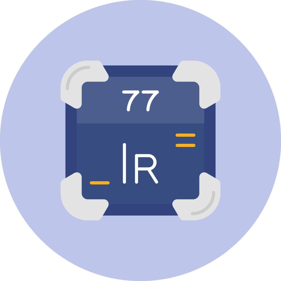 Iridium Flat Circle Icon vector