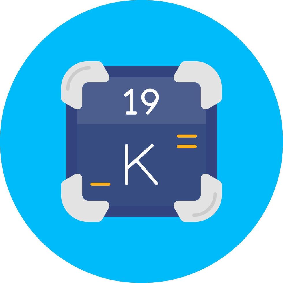 Potassium Flat Circle Icon vector