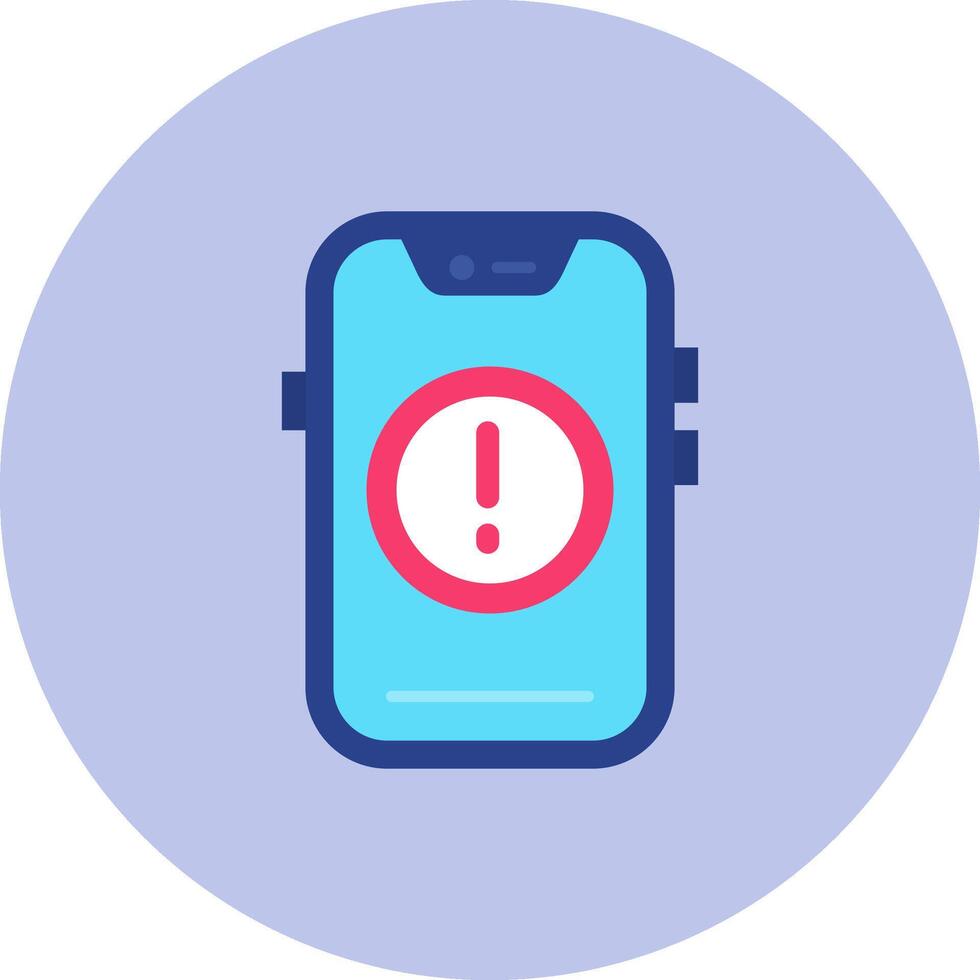 Error Flat Circle Icon vector