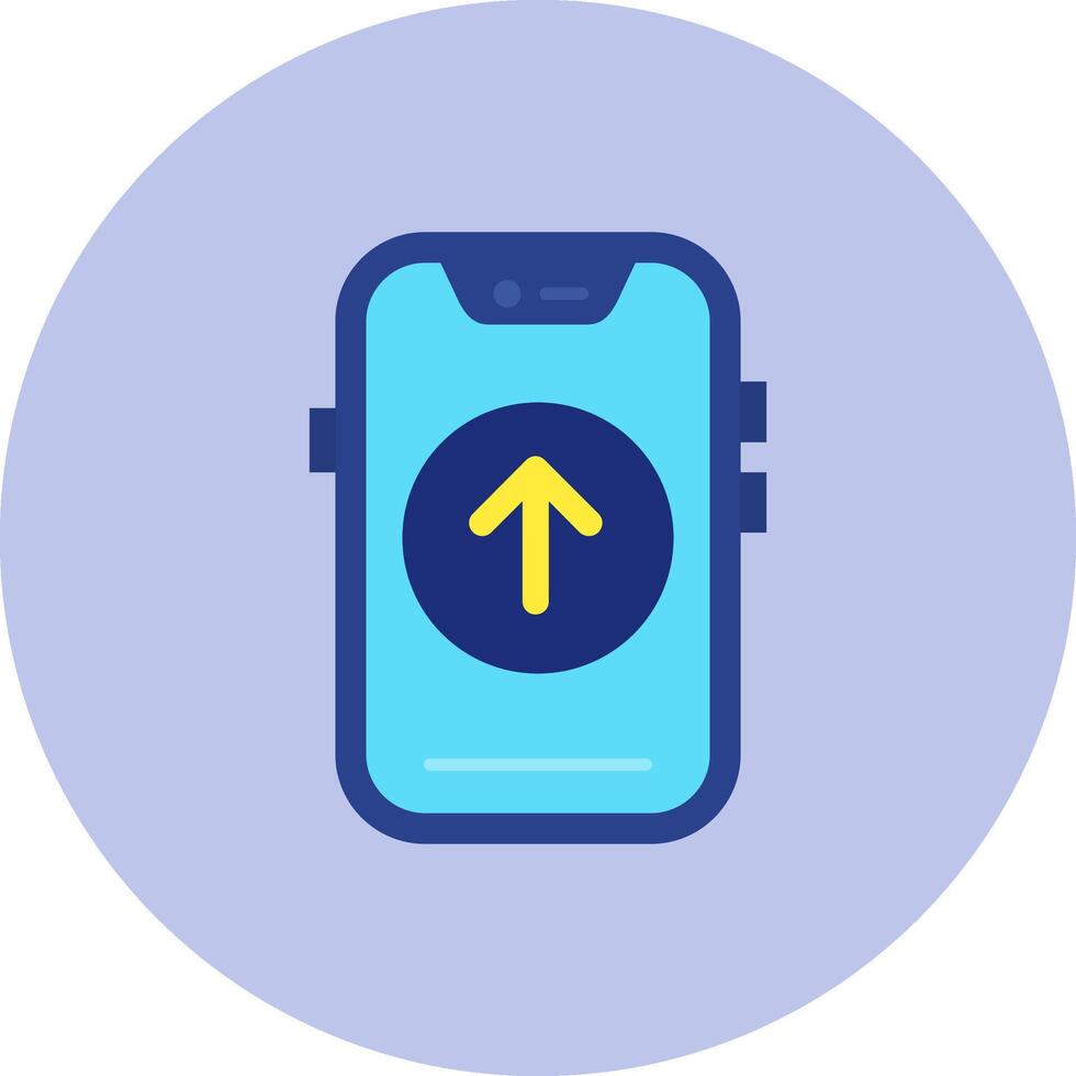 Up Flat Circle Icon vector