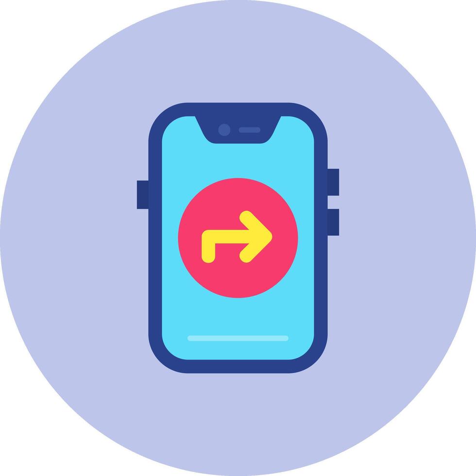 Direction Flat Circle Icon vector