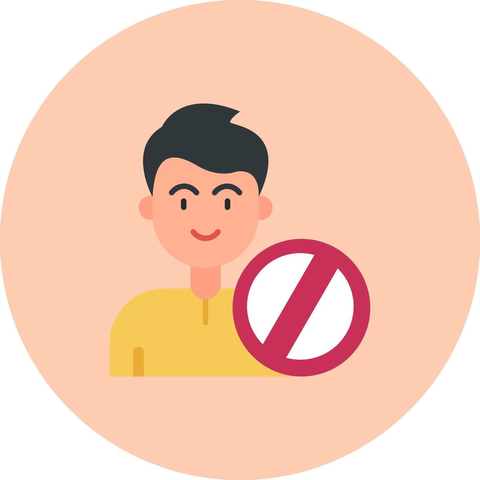 Ban Flat Circle Icon vector