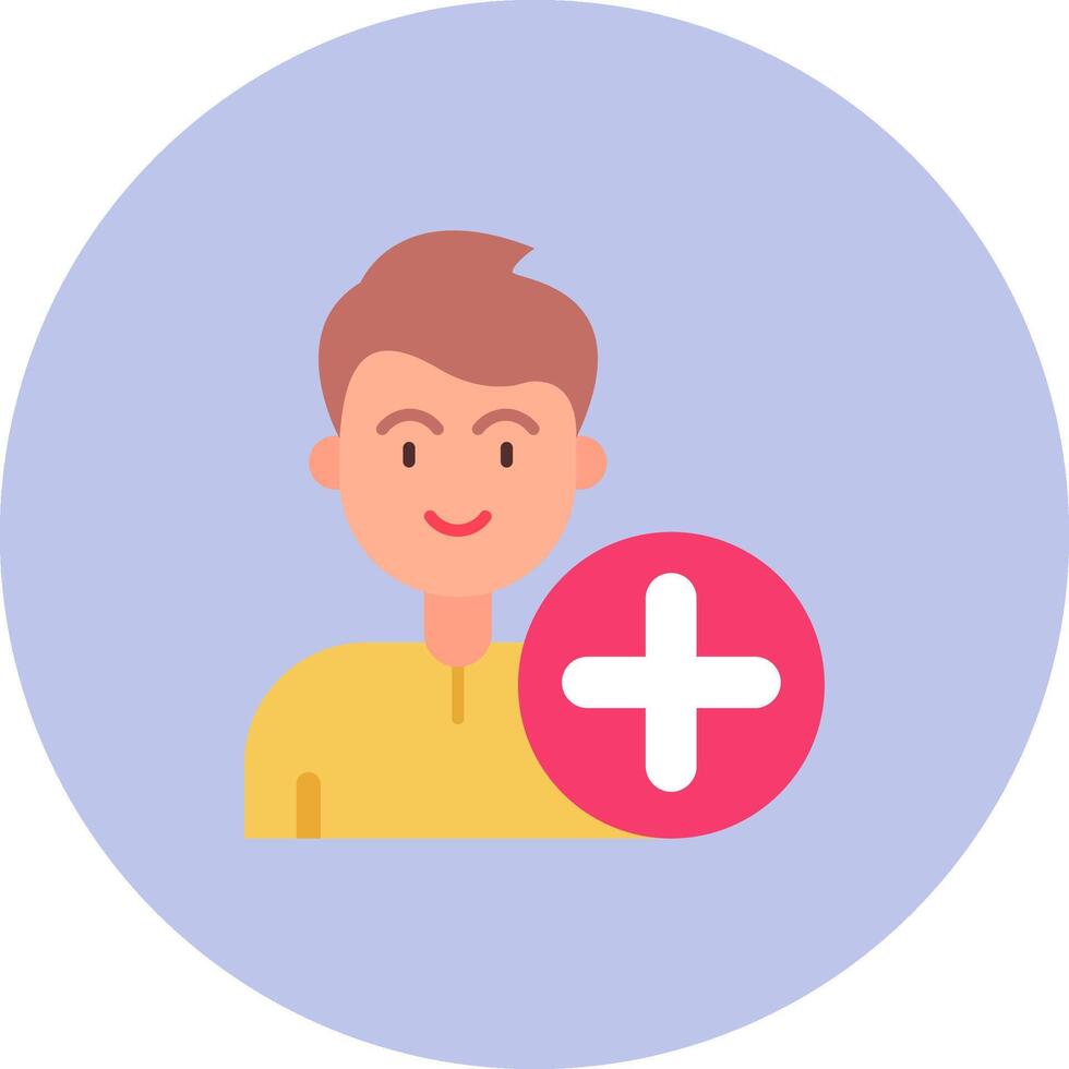 Add Flat Circle Icon vector