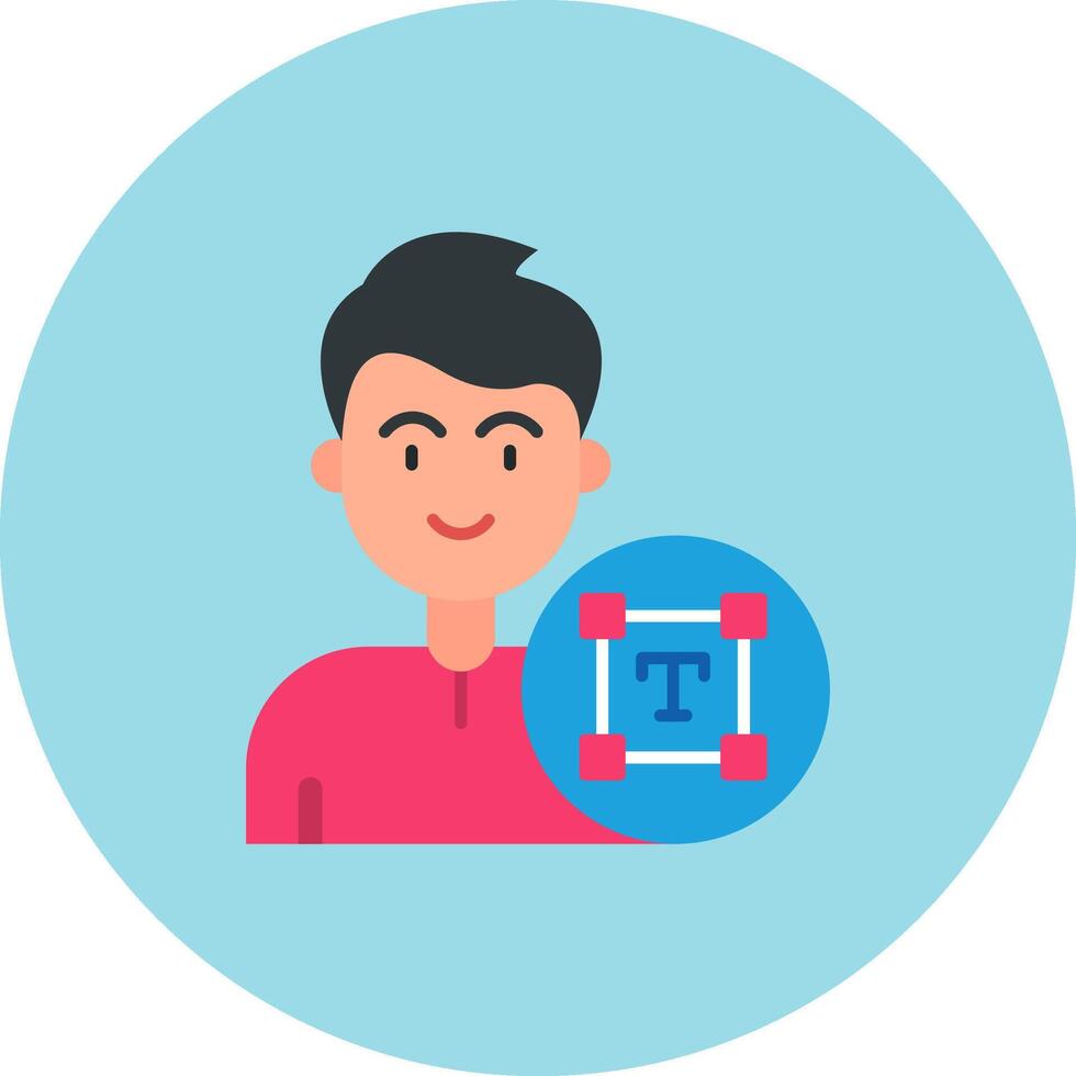 Type Flat Circle Icon vector