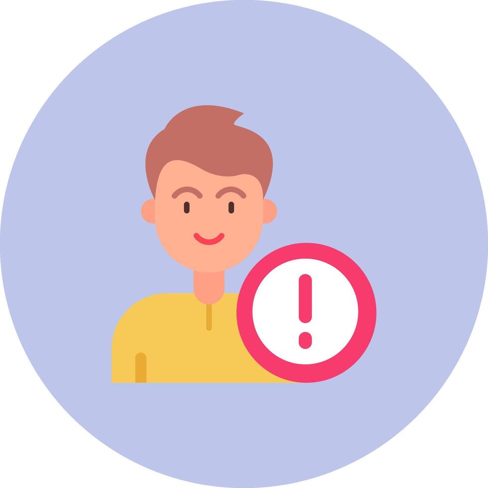 Error Flat Circle Icon vector