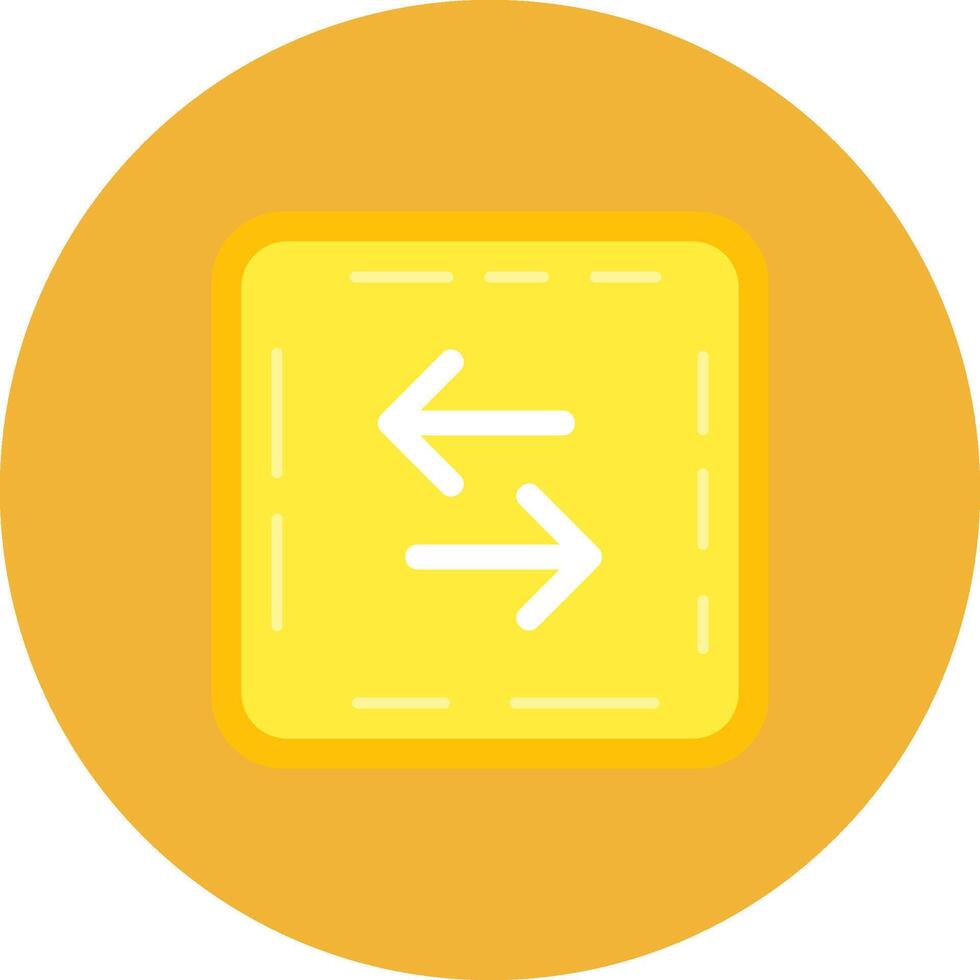 Swap Flat Circle Icon vector