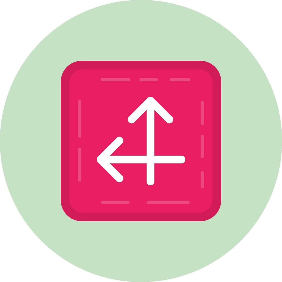 Intersect Flat Circle Icon vector