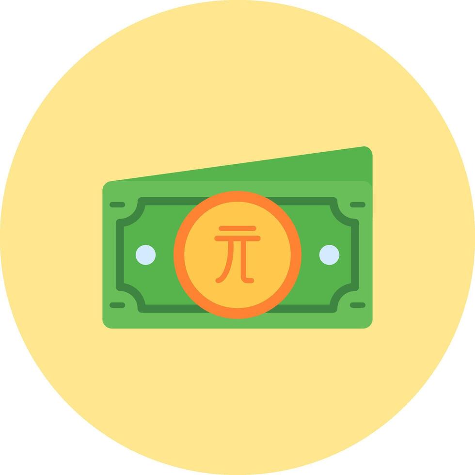 New taiwan dollar Flat Circle Icon vector