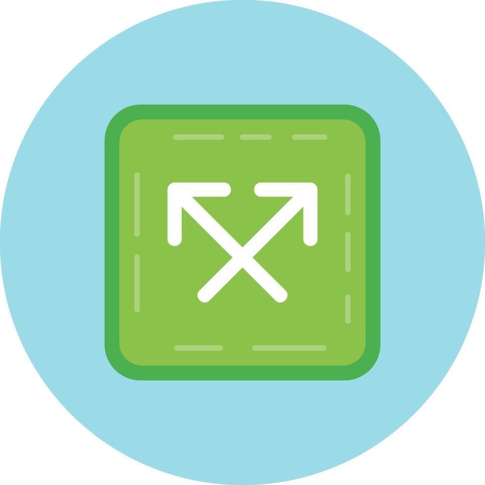 Intersect Flat Circle Icon vector