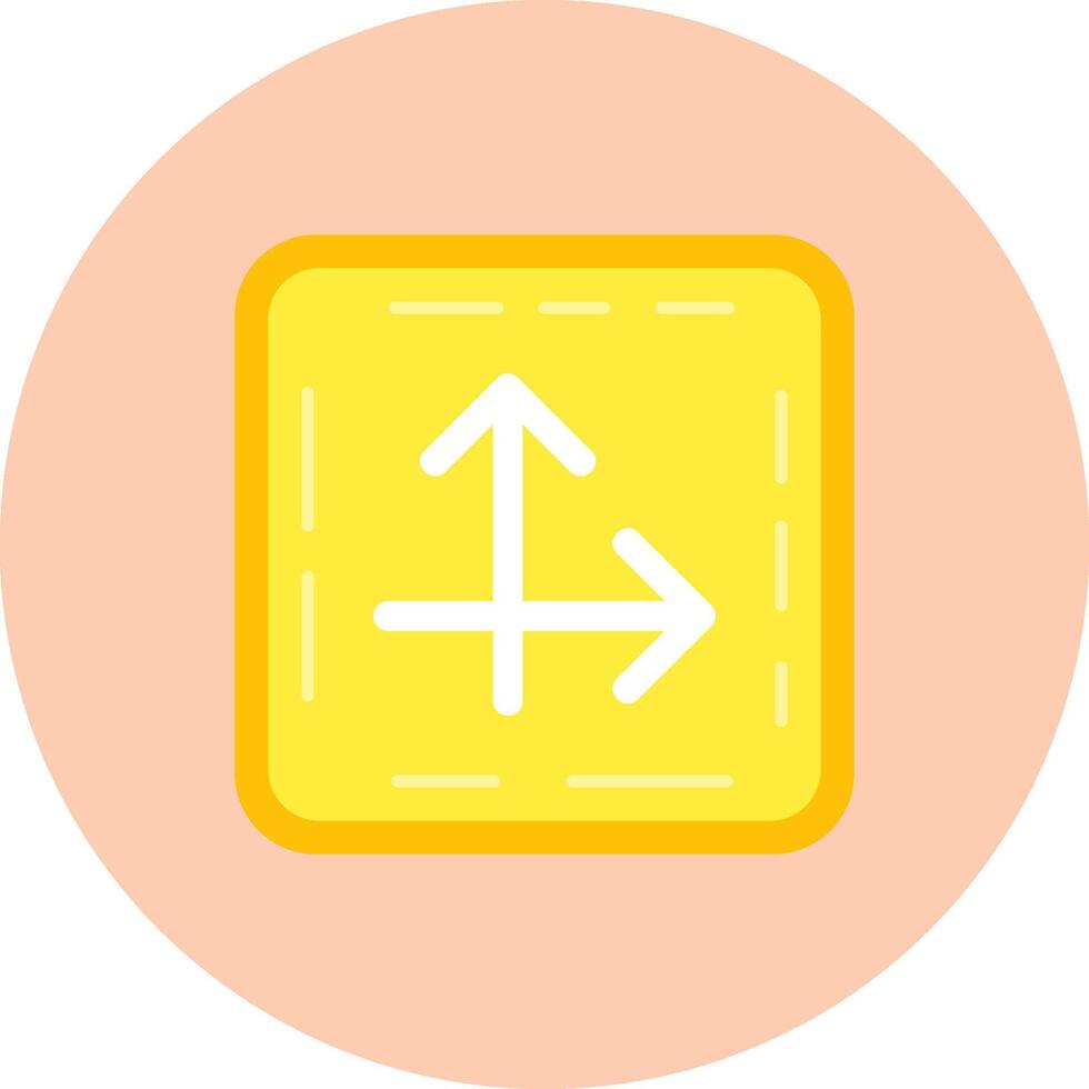 Intersect Flat Circle Icon vector