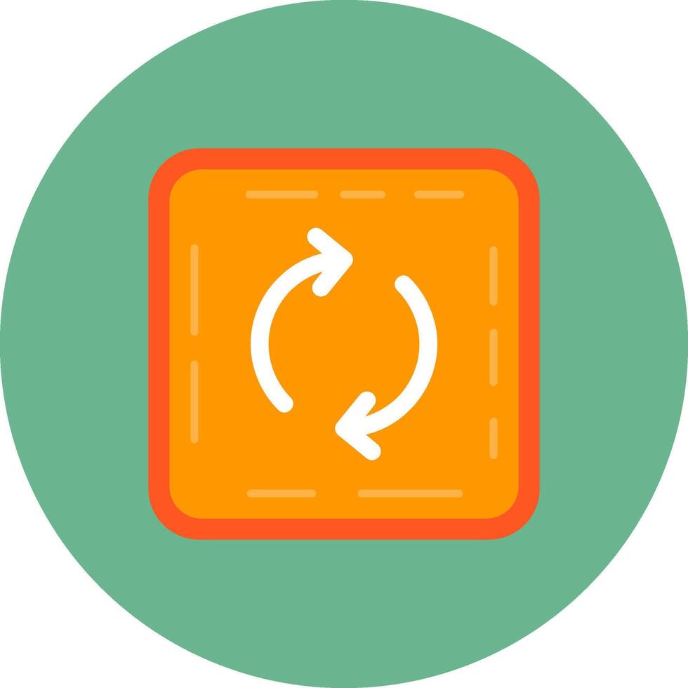 Loop Flat Circle Icon vector