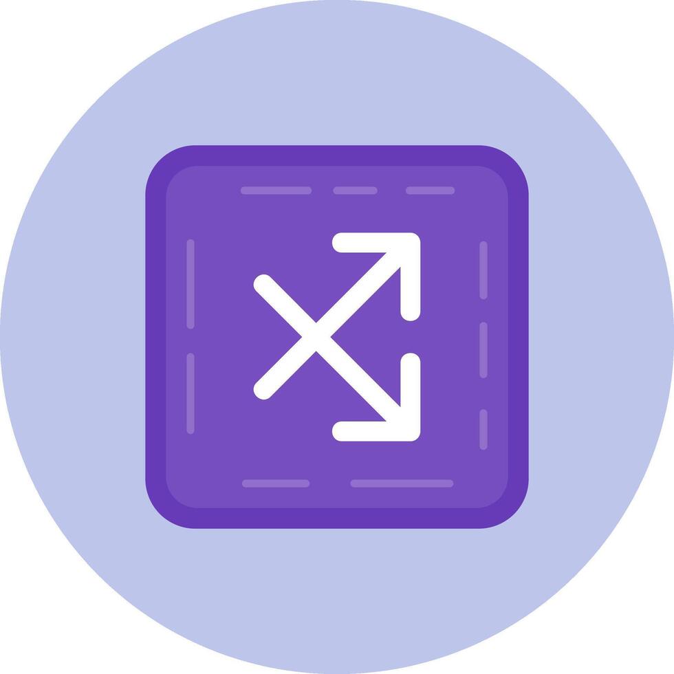 Intersect Flat Circle Icon vector