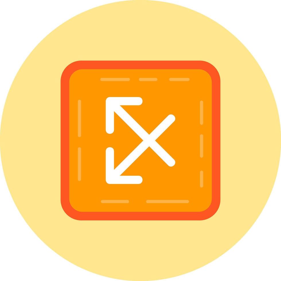 Intersect Flat Circle Icon vector