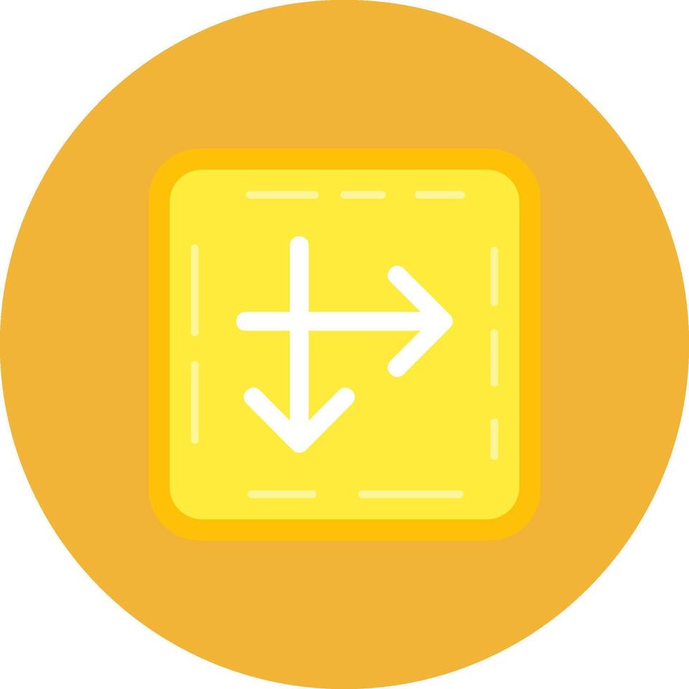 Intersect Flat Circle Icon vector