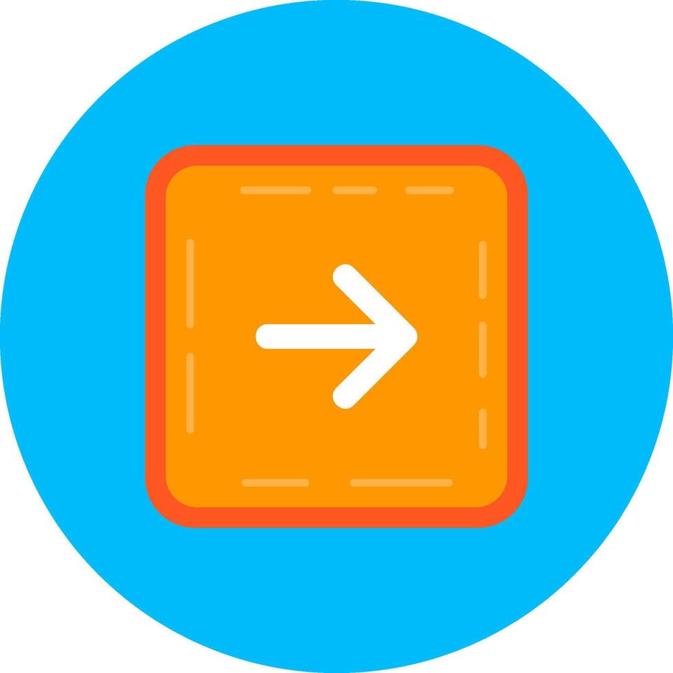Right arrow Flat Circle Icon vector