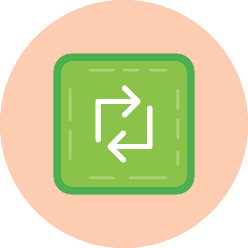 Loop Flat Circle Icon vector