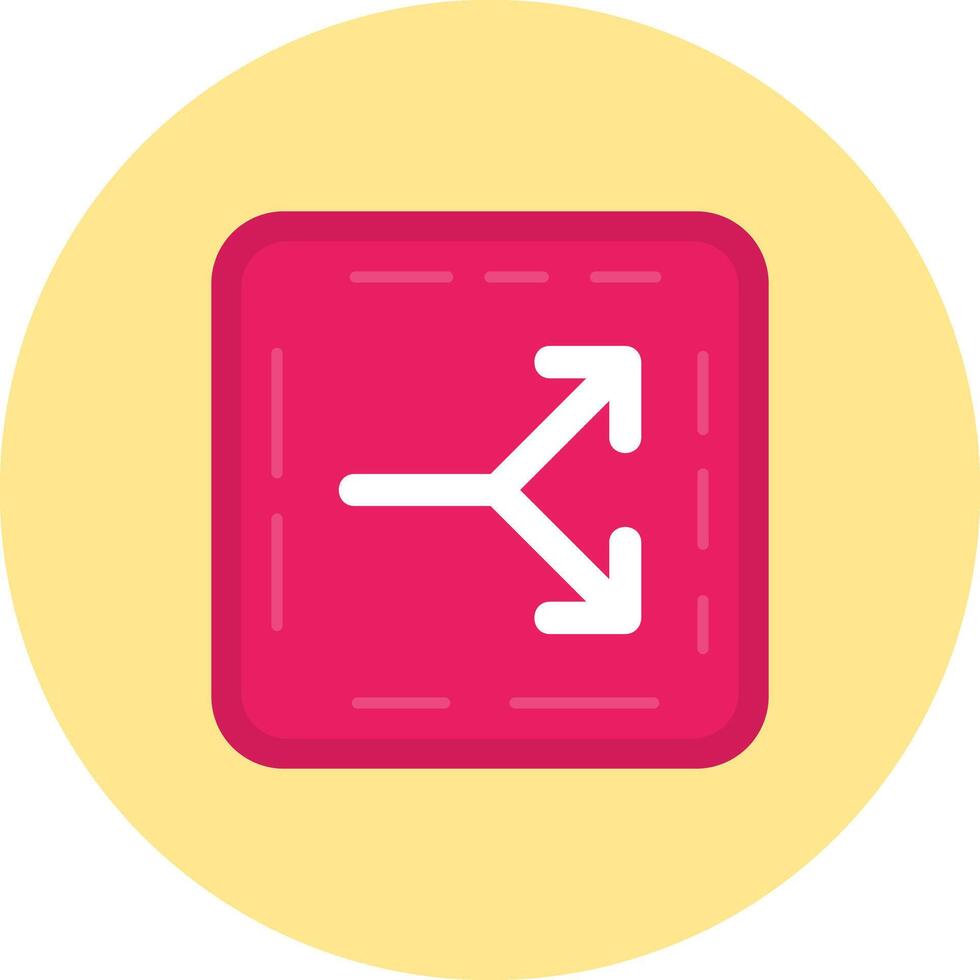 Split Flat Circle Icon vector