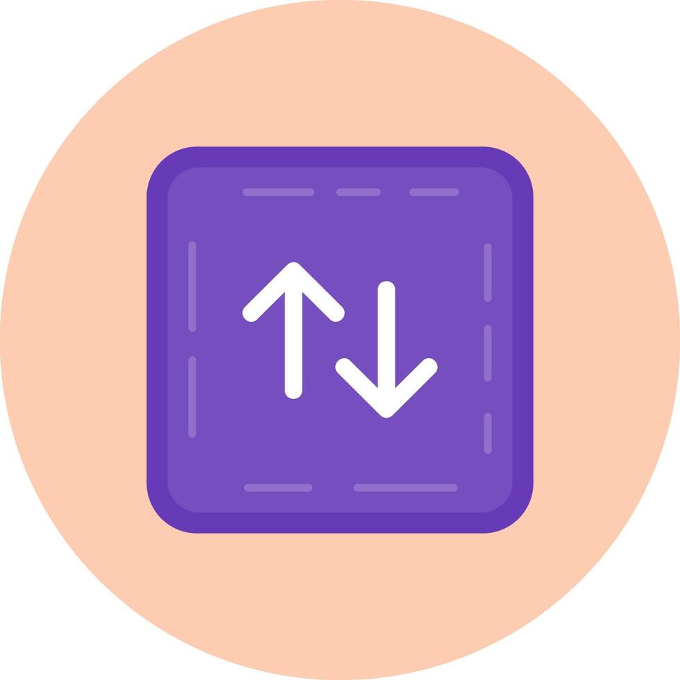 Swap Flat Circle Icon vector