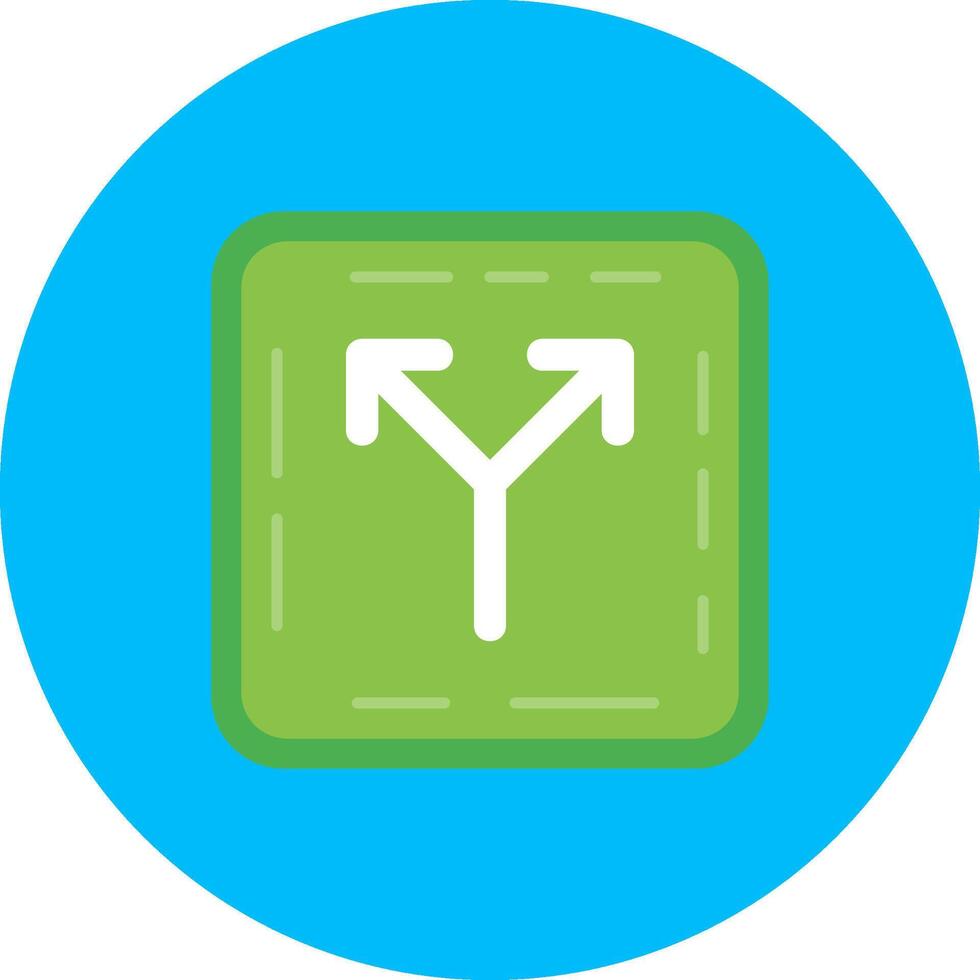 Split Flat Circle Icon vector