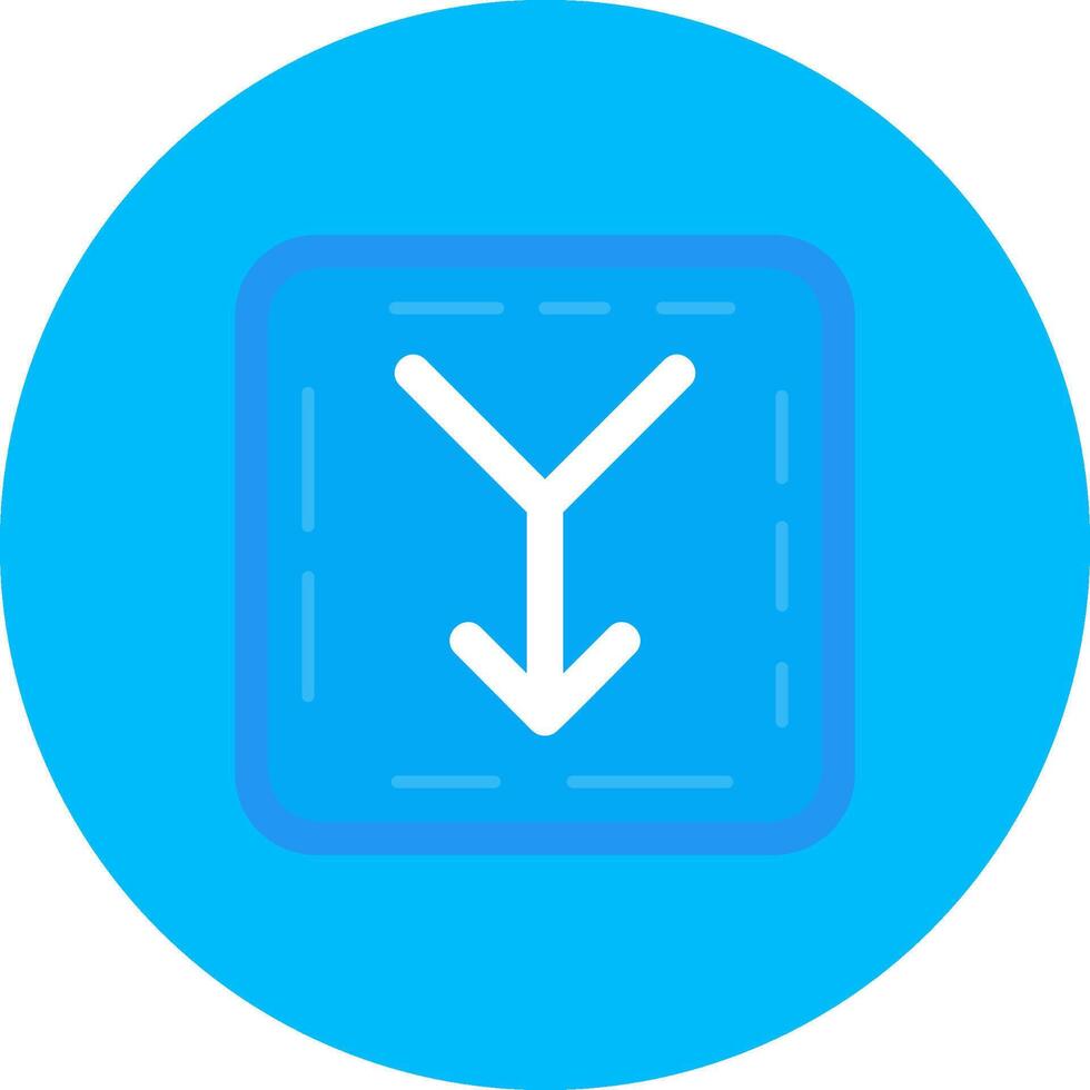 Merge Flat Circle Icon vector
