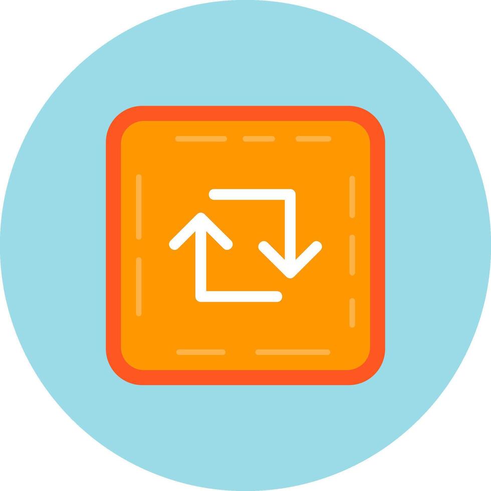 Loop Flat Circle Icon vector
