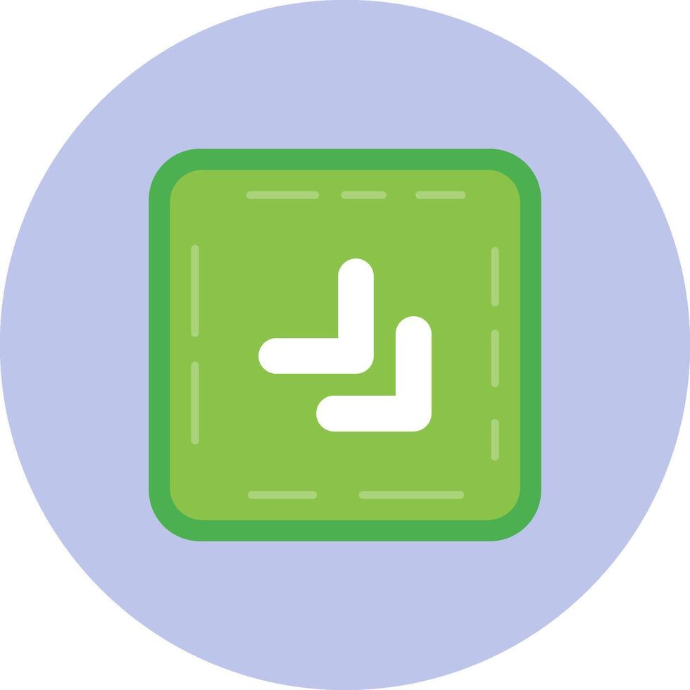 Chevron Flat Circle Icon vector