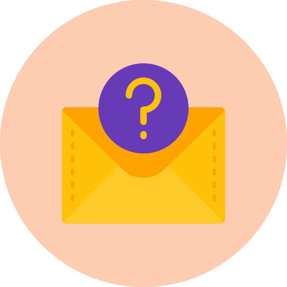 Question mark Flat Circle Icon vector
