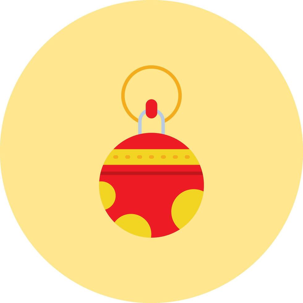 Bauble Flat Circle Icon vector
