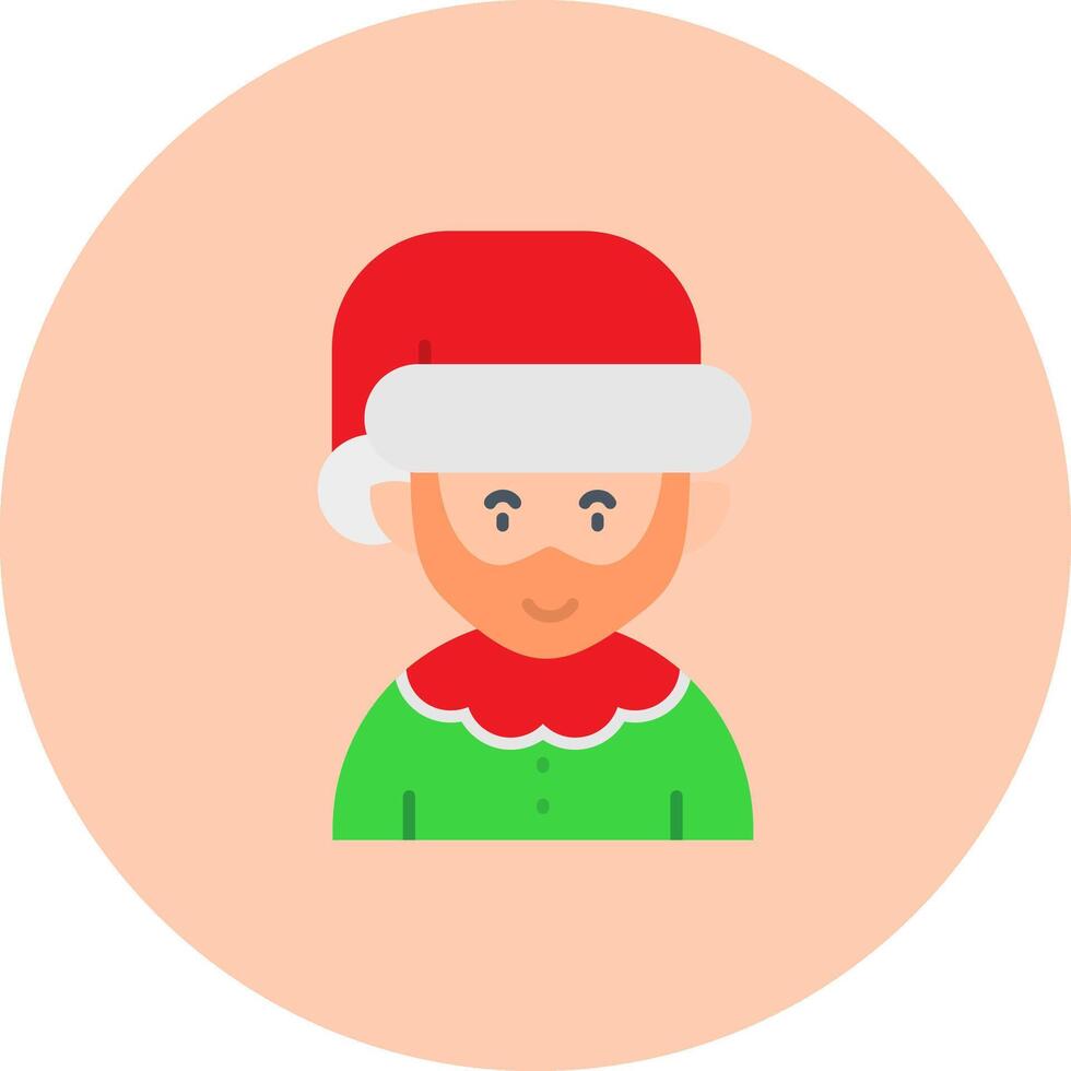 Elfie Flat Circle Icon vector