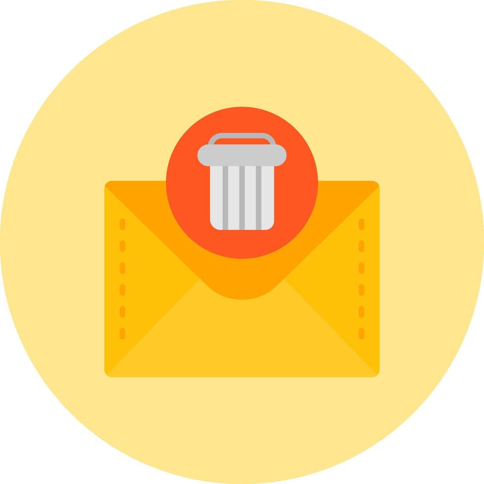 Dustbin Flat Circle Icon vector