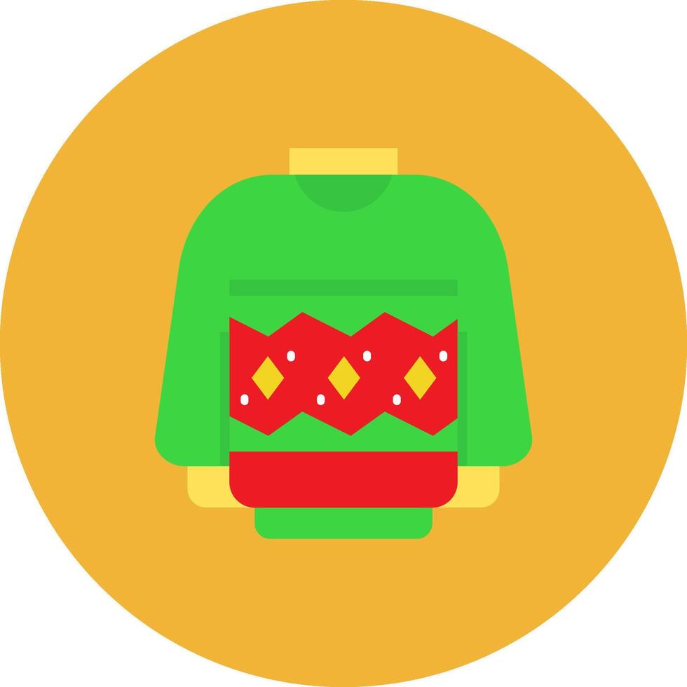 Sweater Flat Circle Icon vector