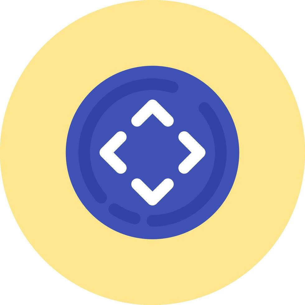 All directions Flat Circle Icon vector