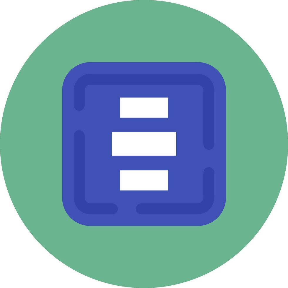 Horizontal Alignment Flat Circle Icon vector